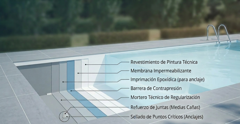 Piscina IMPERMEABILIZACIÓN